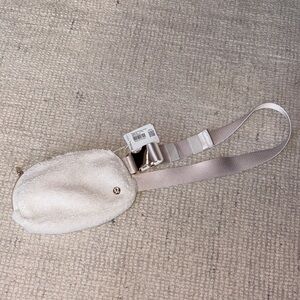 lululemon athletica Cream Sherpa Belt Bag